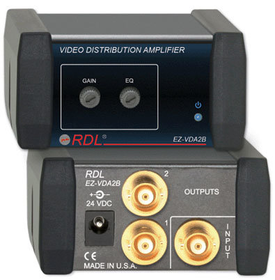 RDL EZ-VDA2B 1x2 BNC NTSC/PAL Video Distribution Amplifier
