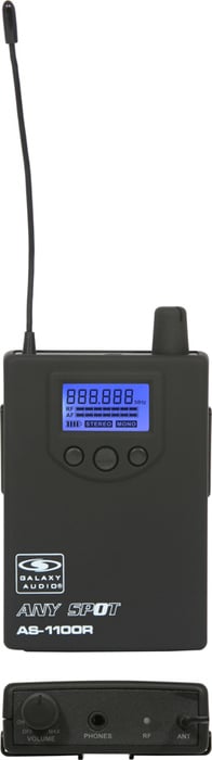 Galaxy Audio AS-1106R UHF Wireless In-Ear Monitor System Receiver, With EB-6 Ear Buds