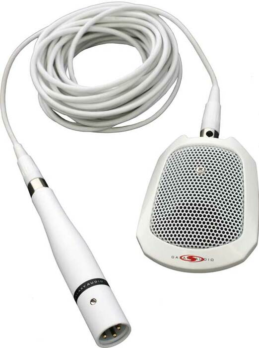 Galaxy Audio BN-218SW Surface-Mount Boundary Mic With Roll-Off Switch, White