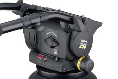 Vinten 3465-3F Vision 250 Fluid Head, Quickfix And Flat Base, 72.8 Lbs Capacity, Black