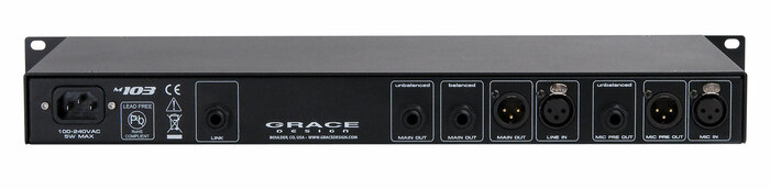 Grace Design M103-GRACE M103 1RU Channel Strip / Single Channel Microphone Preamplifier / 3-Band EQ / Optical Compressor