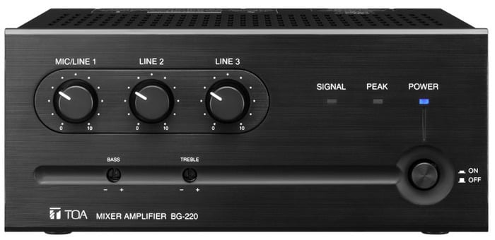TOA BG-235 CU 3-Channel Mixer And Power Amplifier, 35W
