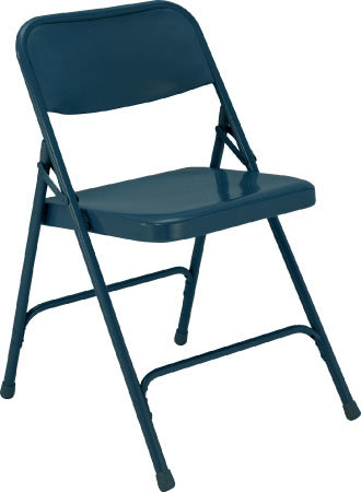 National Public Seating 204-NPS Steel Folding Chair (Blue)