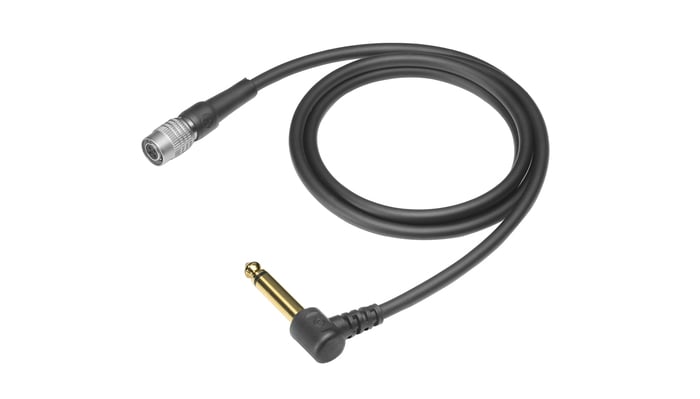 Audio-Technica AT-GRcW Hi-Z Instrument / Guitar Input Cable For UniPak Wireless, 90°