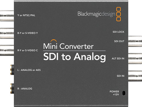 Blackmagic Design Mini Converter SDI to Analog SDI Inputs To HD/SD Component, NTSC, PAL, Or S-video Output Converter