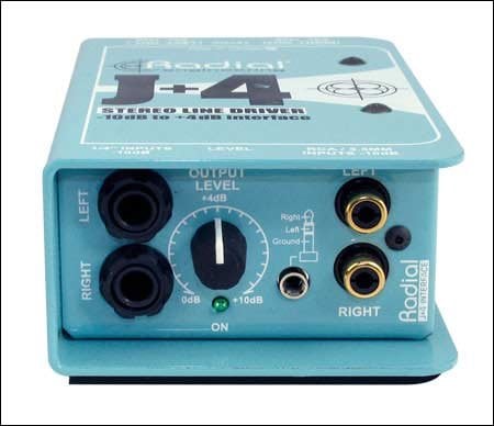 Radial Engineering J+4 Active Stereo Line Driver With Transformer Isolated Inputs