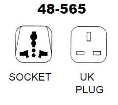 Philmore 48-565 UK Plug/Universal Socket AC Power Adapter