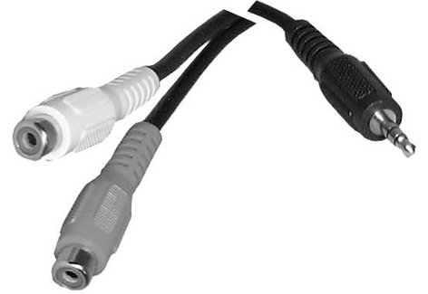 Philmore CA70-PHILMORE 6" 1/8" Stereo Plug To 2 RCA Females Cable