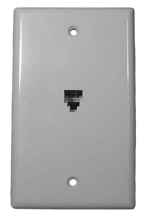 Philmore TWP49 Ivory 4-Conductor Telephone Wall Plate