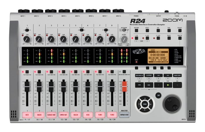 Zoom R24 24-Track Recorder, USB Audio Interface, DAW Control Surface And Pad Sampler