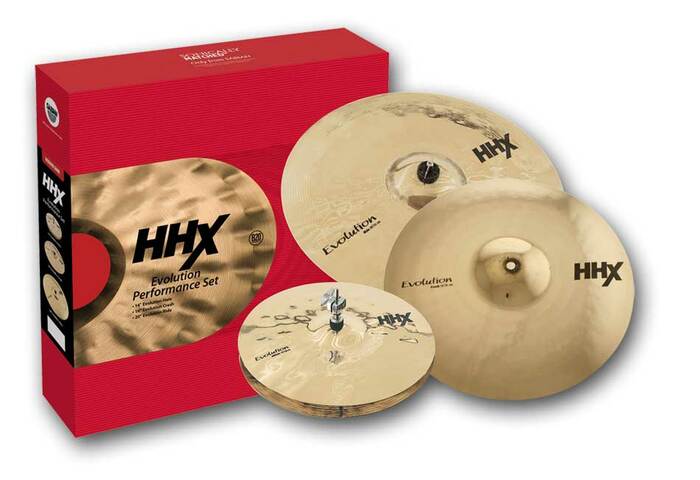Sabian 15005XEBP HHX Evolution Cymbal Pack 14" Hi-Hats, 16" Crash, 20" Ride In Brilliant Finish