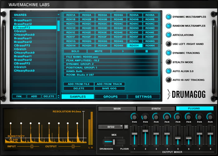 WaveMachine Lab DRUMAGOG-PRO-5 Drum Replacement Software (Pro Version)