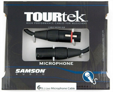 Samson TM6 6' Tourtek Microphone Cable, XLR Male To Female