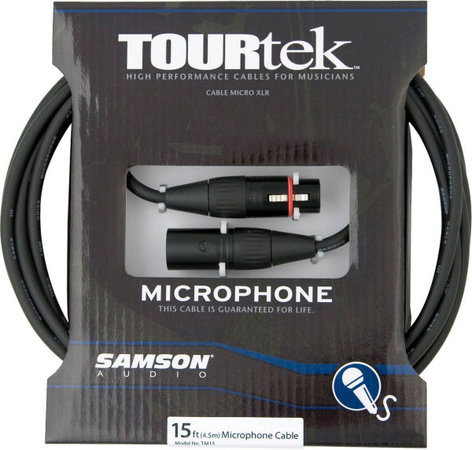 Samson TM15 15' Tourtek Microphone Cable, XLR Male To Female