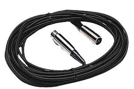 Shure C25J 25' Hi-Flex Mic Cable (for Low Impedance), Chrome XLRF To XLRM Connectors)