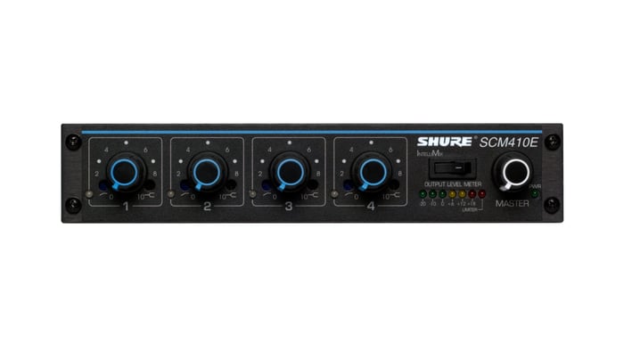 Shure SCM410 4-Channel Half-Rack Automatic Mic Mixer