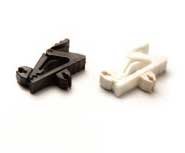 Countryman E2CLIPB E2 Cable Clips For 1mm Cable, Set Of 1 Black And 1 White