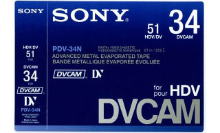 Sony PDV34N DVCAM For HDV Tape, 34 Mins