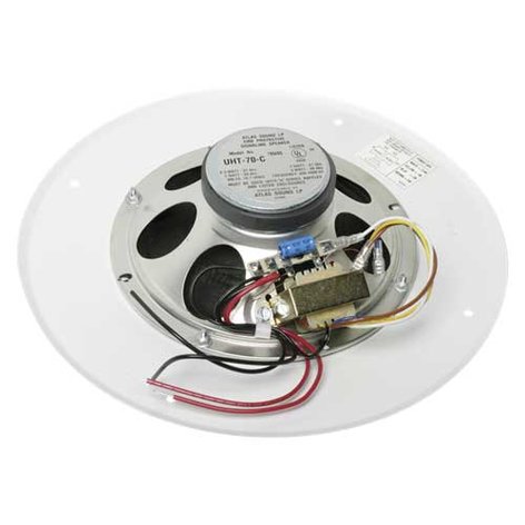 Atlas IED UHT70C-U51-8 UL Listed 8" Loudspeaker For Fire Protective Signaling, 70V Transformer, U51-8 Baffle