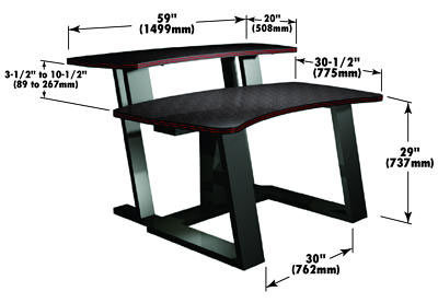 Winsted E4605 Digital Desk & Riser 59"Wx30"D