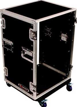 Odyssey FZAR16W Pro Amplifier Rack Case, 16 Rack Units With Wheels