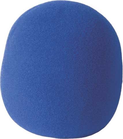 On-Stage ASWS58-BL Foam Windscreen For Handheld Microphones, Blue