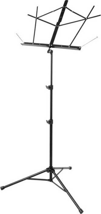 On-Stage SM7222BB Compact Music Stand With Tripod Base And Bag, Black