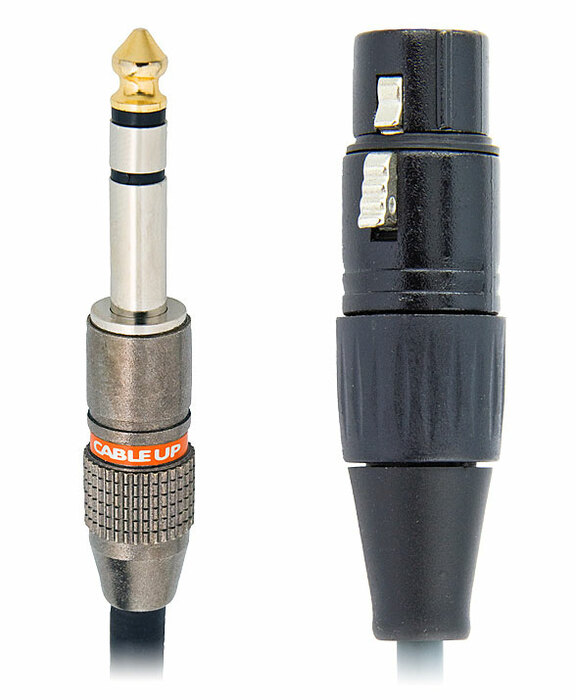 Cable Up XF3-P3-50 50 Ft 1/4" TRS Male To XLR Female Balanced Cable