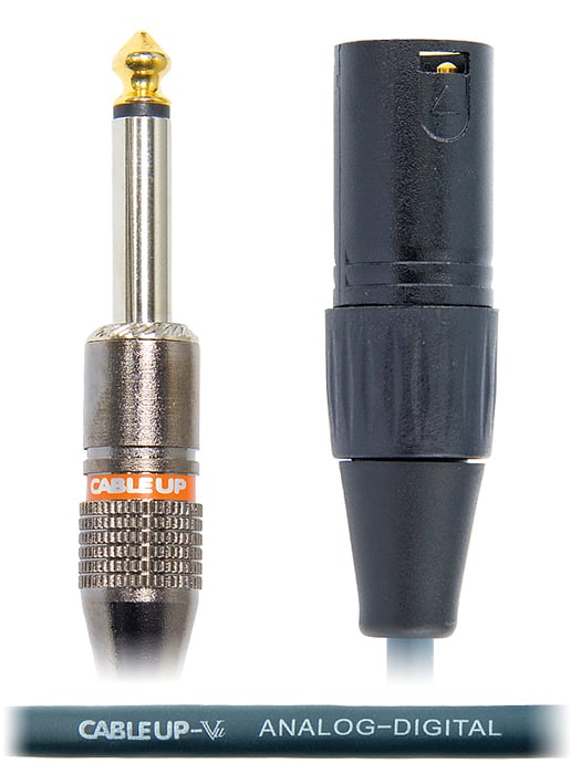 Cable Up XM3-PM2-50 50 Ft XLR Male To 1/4" TS Male Unbalanced Cable