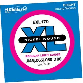 D`Addario EXL170 .045-.100" XL Nickel Long Scale Electric Bass Strings