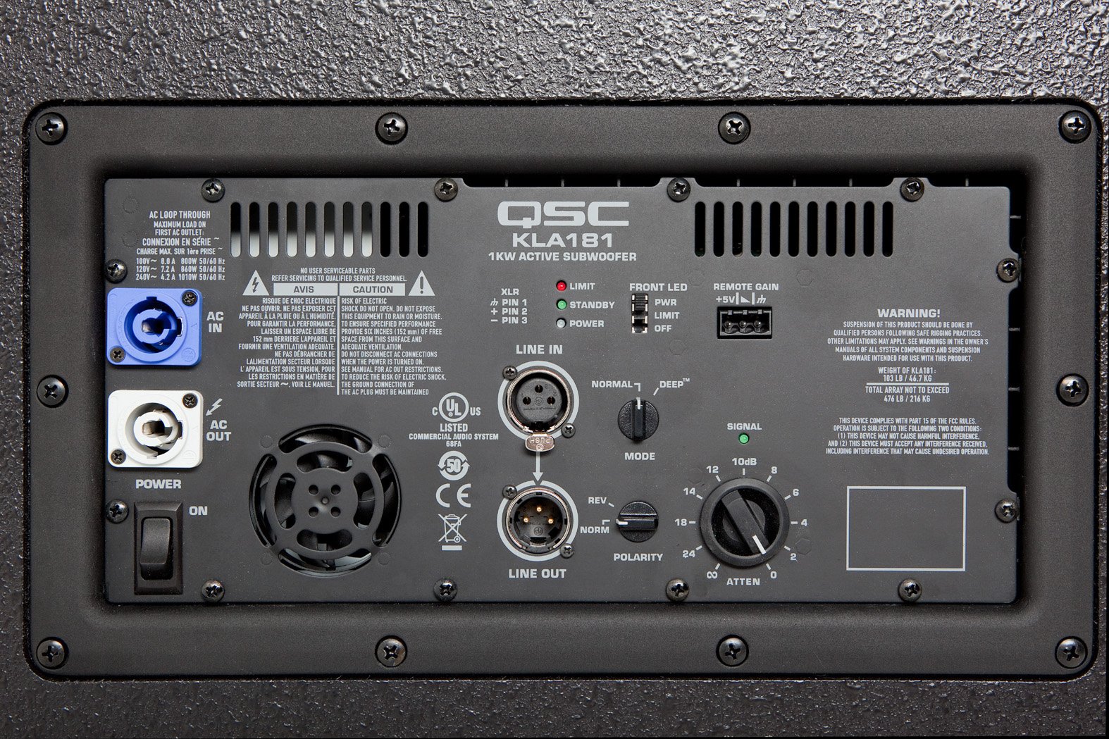 qsc subwoofer amplifier