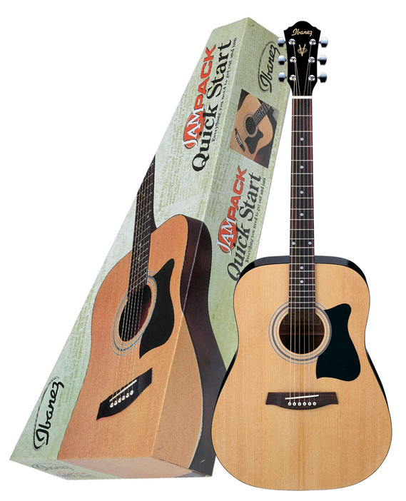 Ibanez IJV50 JamPackSolidTopAcoustic Jam Pack Acoustic Guitar Package for sale