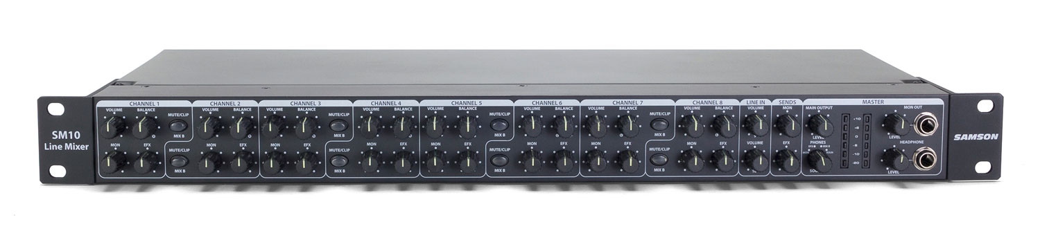Photos - Mixing Desk SAMSON SM10 Rackmountable 10-Channel Line Mixer 