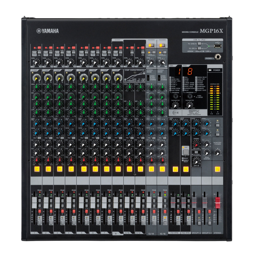 Yamaha MGP16X 16-Channel Compact Analog Mixer | Full Compass Yamaha MGP16X 16-Channel Compact Analog Mixer | Full Compass
