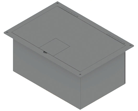 Floor Box With Hnged Lid 10088 Black By Fsr Inc Fl 1500