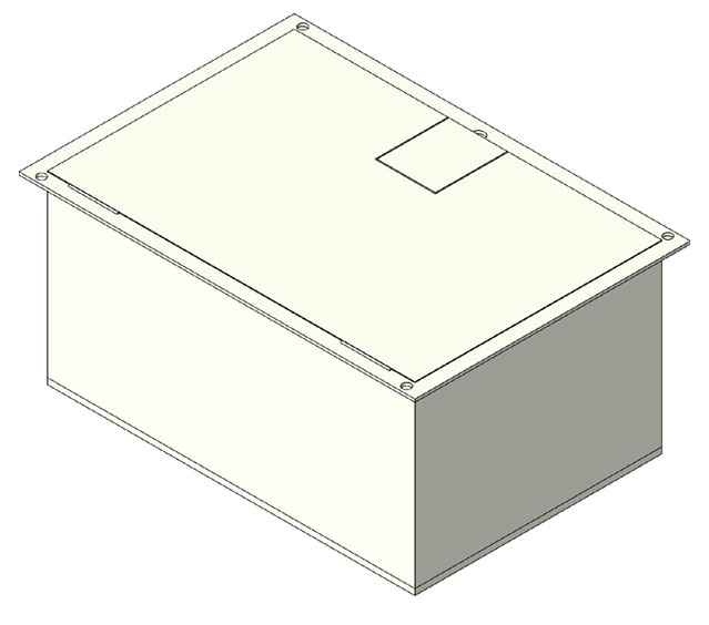 Floor Box With Hnged Lid 10088 Black By Fsr Inc Fl 1500 2d