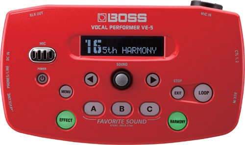 Photos - Effects Pedal BOSS VE5-RD Vocal Effects Processor, Red 