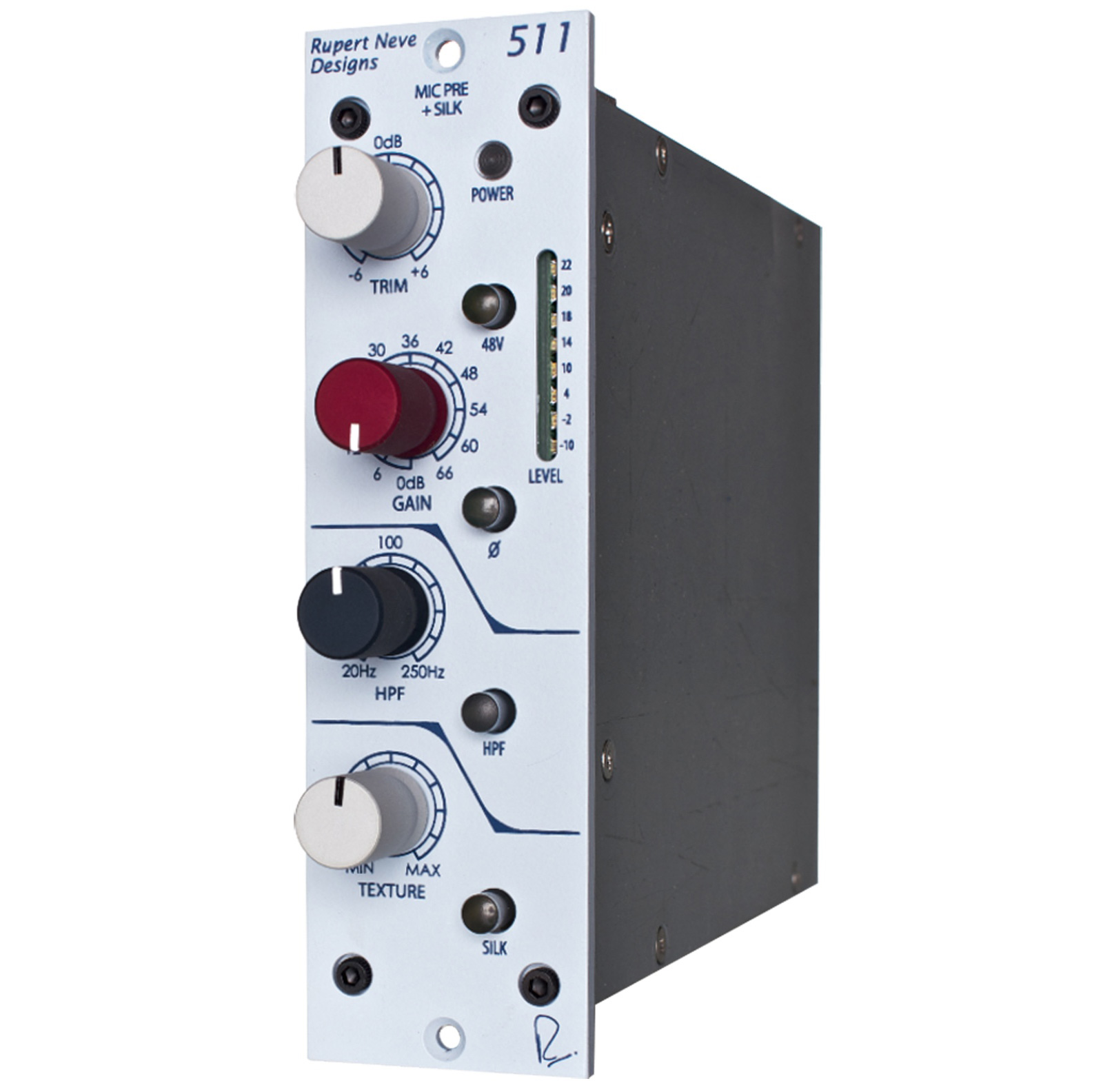 511　Rupert　Designs　High　Neve　Mic　Pre　Filter　Systems　500　Series　Microphone　Silk/Texture　Preamp　Sweepable　With　Variable　And　Pass　Full　Compass