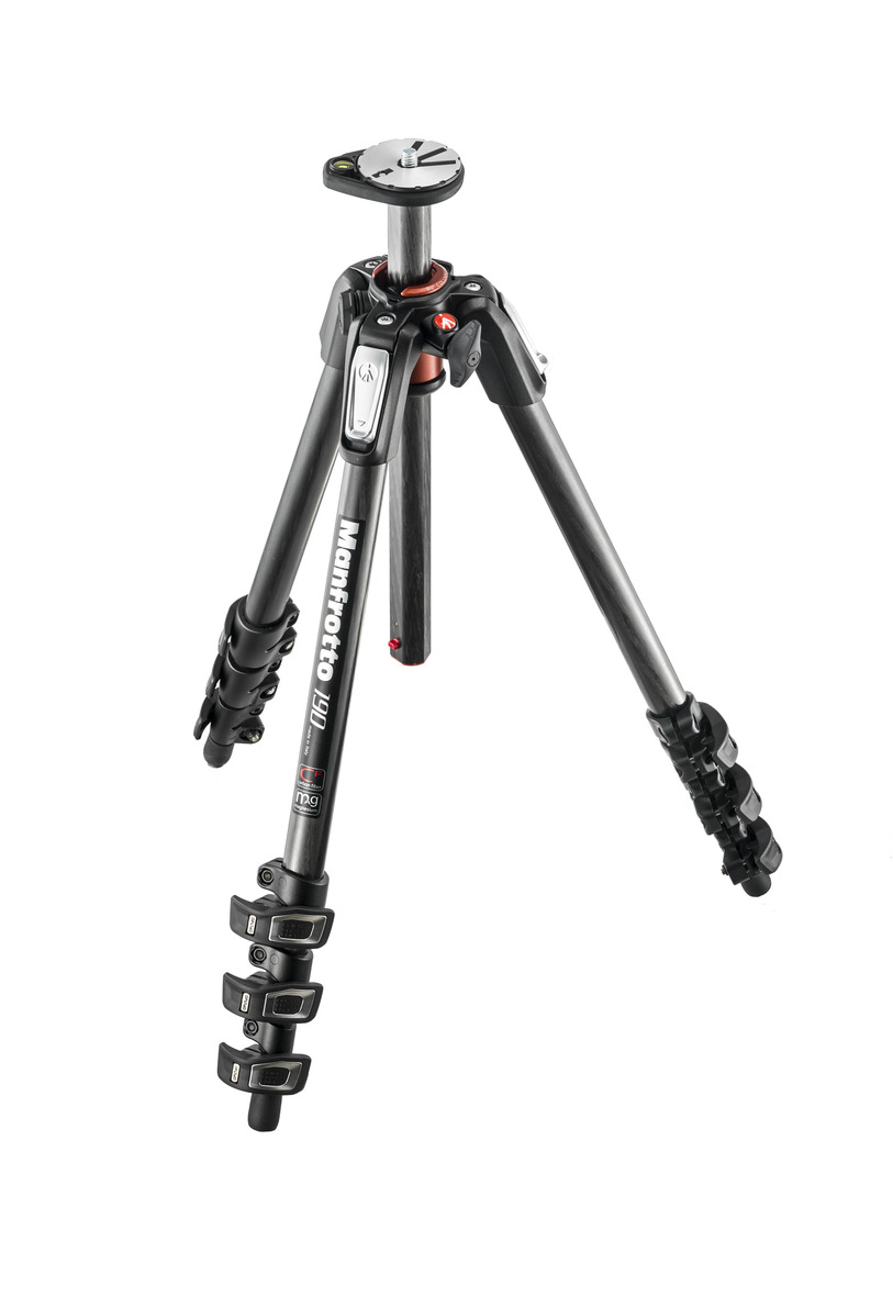 Manfrotto MT190CXPRO4 Carbon Fiber 4-Section Tripod | Full Manfrotto MT190CXPRO4 Carbon Fiber 4-Section Tripod | Full