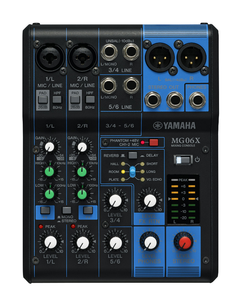 Yamaha Mg06x 6 Channel Mixer With Effects Full Compass Systems