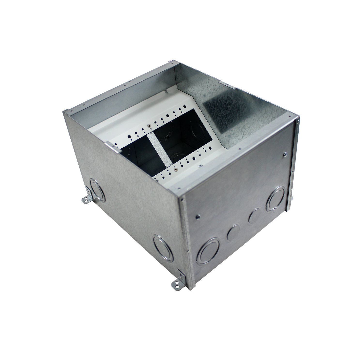 8 Deep Floor Box With Steel Temporary Construction Cover By