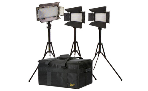 Photos - Studio Lighting Ikan IBK23150-v3 Small Interview Dual Color Kit (2 x iLED312-v2, 1 x IB508 
