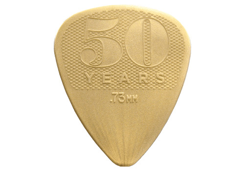 Dunlop 442P 50th Anniversary Gold Nylon Guitar Pick, 12-Pack - 0.6 for sale