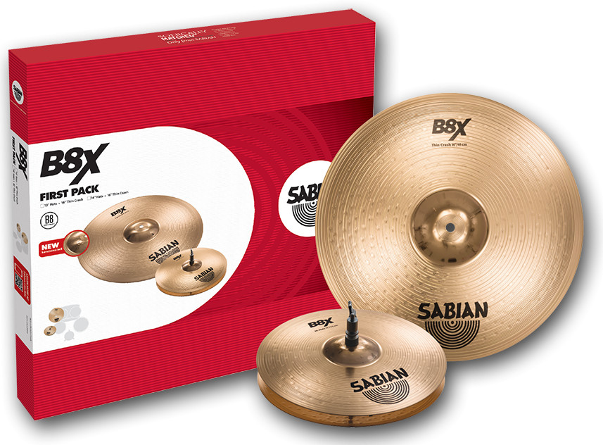 Photos - Cymbal Sabian 45001X B8X First Pack with 13 Hi-Hats, 16 Thin Crash  