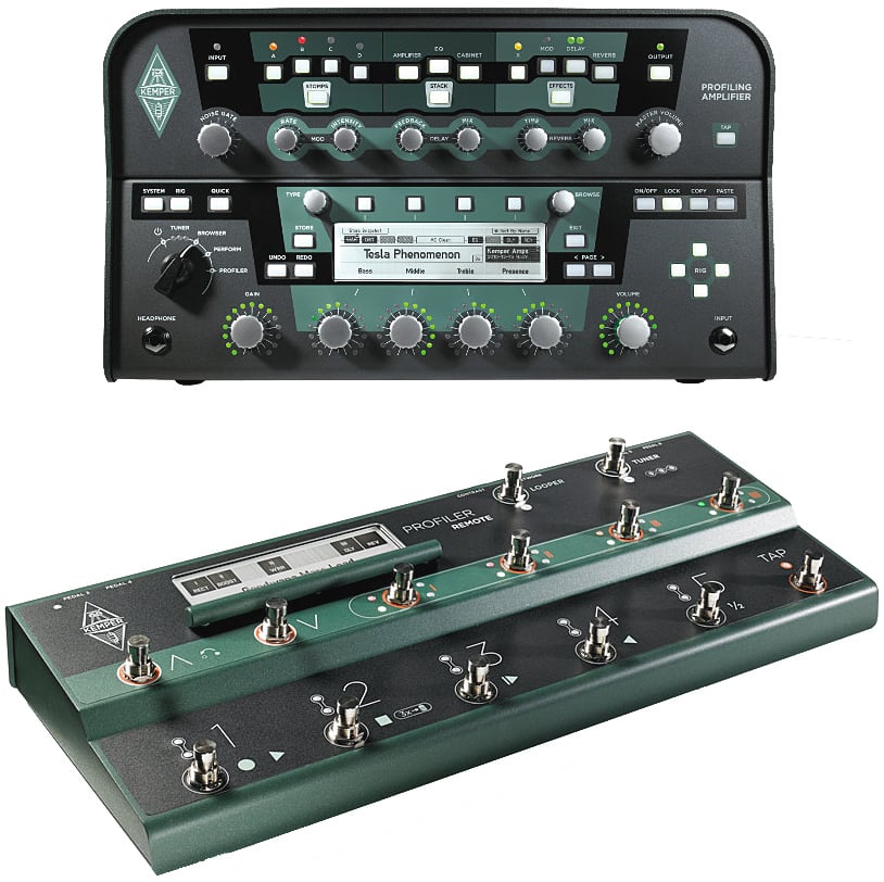 Kemper PROFILER+REMOTE-BLACK Profiler + Remote Profiler Amplifier Head in Black with Profiler Remote Foot Controller for sale