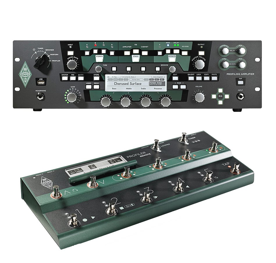 Kemper POWERRACK+REMOTE Profiler PowerRack + Remote 600W Rackmount Profiling Guitar Amplifier Head with Remote Foot Controller for sale
