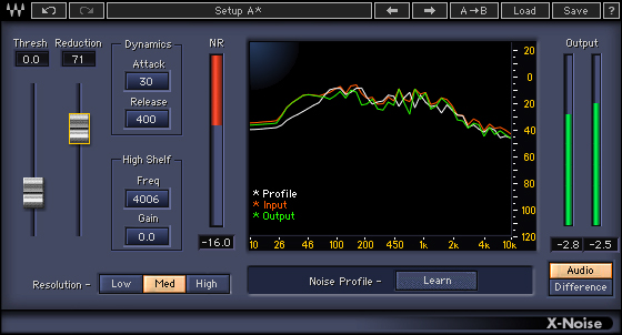 Waves X-Noise Noise Removal Plug-In (Download) | Full Compass Systems