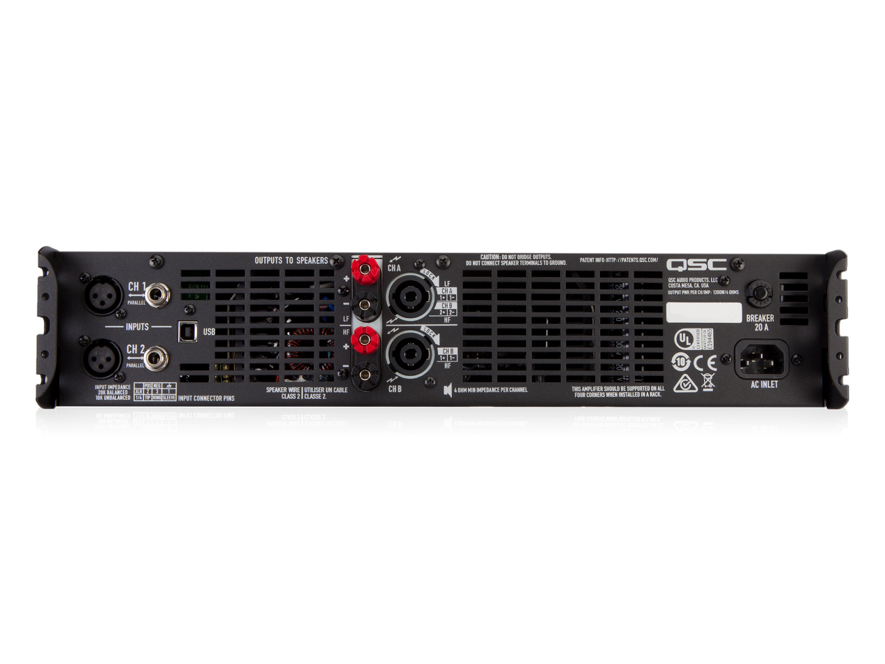 QSC GXD8 2-Channel Power Amplifier with DSP, 1200W at 4 Ohms