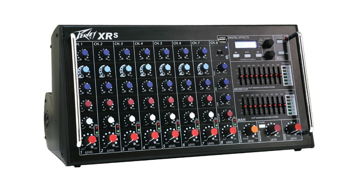Peavey XR-S 8-Channel Powered Mixer, 1500W