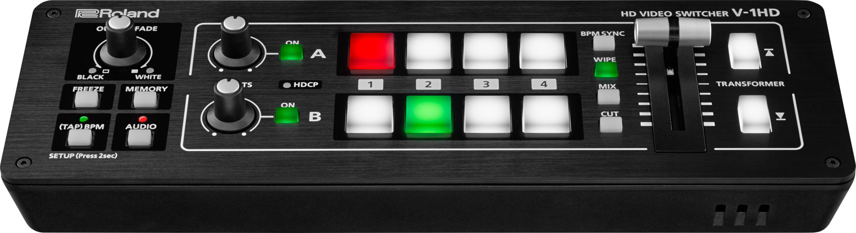 Roland Professional A/V V-1HD Compact 4 HDMI Input 1080p Video / Audio  Switcher / Mixer